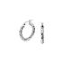 Creolen, zilver gerhodineerd getorst (26x4mm.) - 17439