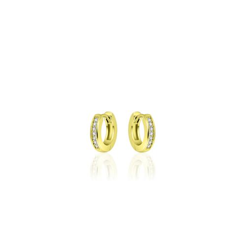 HC Oorringen, zilver verguld met zirconia (3x15m) - 17696