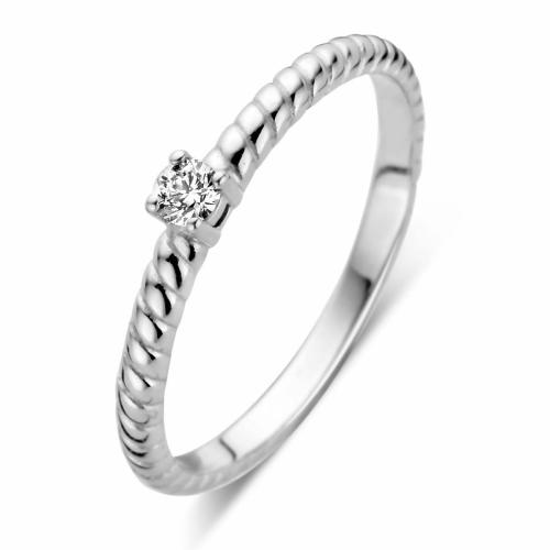 Rosa Di Luca Ring, zilver met diamant 0,06ct. (maat 52) - 17867
