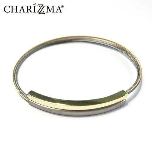 Charizzma Armband, edelstaal/edelstaal verguld met zilveren magnetische sluiting - 17897