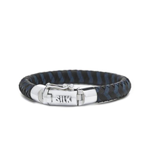 Silk Armband, model 326BLK (breedte: 10mm.- lengte 21cm) - 17926