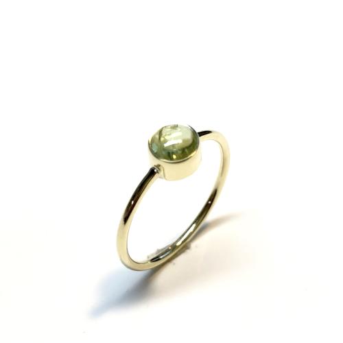 Eclat Ring, 14krt.goud met peridoot 5mm. (maat 16) - 18177