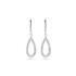Oorhangers, zilver met zirkonia (24x2mm.) - 18285