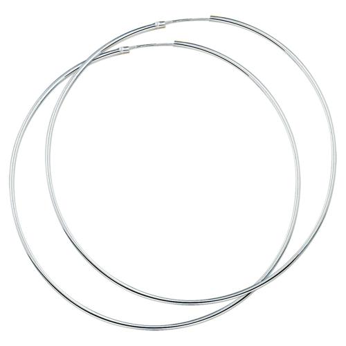 Oorringen, zilver (75x2,1mm.) - 18586