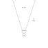 Collier, zilver gerhodineerd met hart (36-40cm.) - 18588