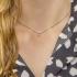 Collier, zilver gerhodineerd met hart (36-40cm.) - 18588