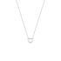 Collier, zilver gerhodineerd met hart (36-40cm.) - 18588