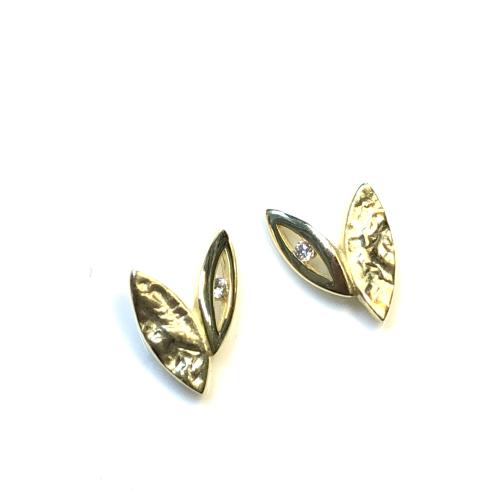 Sueno Oorknoppen, model 77702  14krt.goud met 0.01ct.diamant - 18672