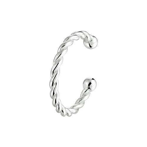 Earcuff, zilver gerhodineerd (13x2mm.) - 18936