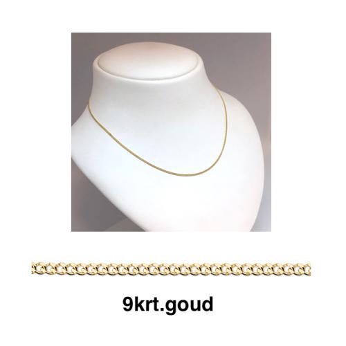 HC Collier, 9krt.geelgoud gourmetschakel 1,2mm. (lengte: 42cm.) - 19014