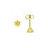 Jackie Oorknoppen, 14krt.goud met citrien (3mm.) - 19061