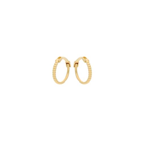 Jackie klap-oorringen, 14krt.goud Mini Dots (10x1mm.) - 19066
