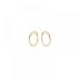 Jackie klap-oorringen, 14krt.goud Plain (10x1mm.) - 19067