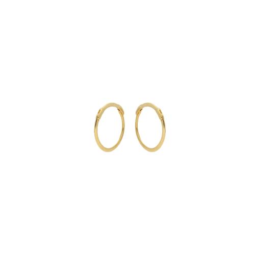 Jackie klap-oorringen, 14krt.goud Plain (10x1mm.) - 19067