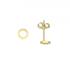 Jackie Oorknoppen, 14krt.goud Circle Silhouette (5mm.) - 19073
