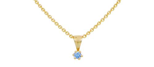 Jackie Hanger, 14krt.goud met topaas 3,4mm.(excl.collier) - 19086