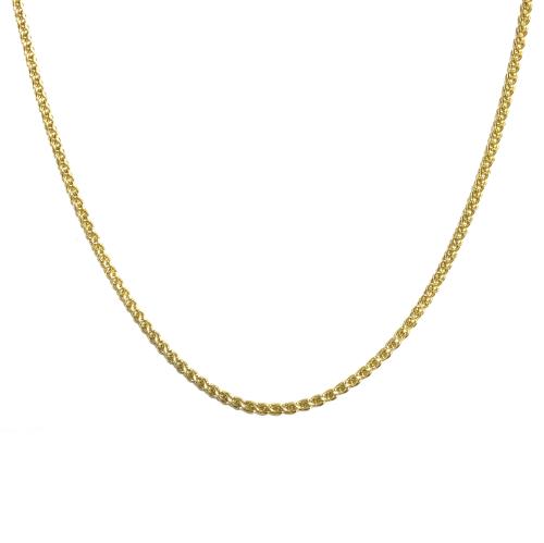 Fjory Collier, 14krt.goud met massief zilveren kern spiga 2mm. (lente:45cm.) - 19110