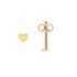 Jackie Oorknoppen, 14krt.goud Mini Heart (3mm.) - 19119