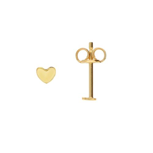 Jackie Oorknoppen, 14krt.goud Mini Heart (3mm.) - 19119