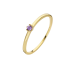 Jackie Ring,14krt.goud met amethist 2,5mm.(maat 52) - 19203
