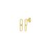 Jackie Oorhangers, 14krt.goud Double Links (lengte 15mm.) - 19344