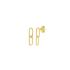 Jackie Oorhangers, 14krt.goud Double Links (lengte 15mm.) - 19344