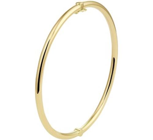 Fjory Bangle, 14krt.goud met massief zilveren kern (breedte:3mm.- diameter:61mm.) - 19420