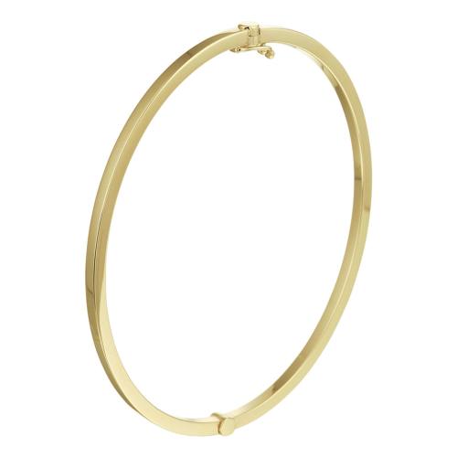 Fjory Bangle, 14krt.goud met massief zilveren kern (breedte:2,5mm.- diameter:61mm.) - 19424