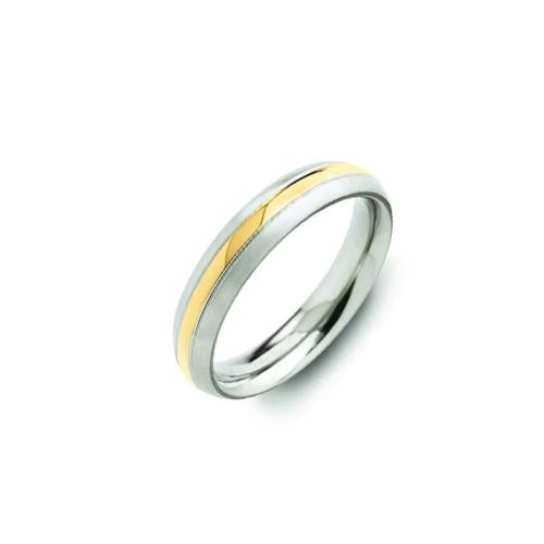 Boccia Ring, titanium bicolour (maat 61) - 19447