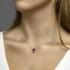 Hanger, zilver gerhodineerd met onyx (13mm.) - 19472