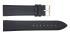 HC Horlogeband, 16mm - zwart - plat - met stiksel - in Kalfsleder - 19578
