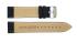 HC Horlogeband, 16mm - zwart - plat - met stiksel - in Kalfsleder - 19578