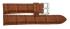 HC Horlogeband, 18mm - L.Bruin - Gevuld - met Stiksel - Alligator print - 19595