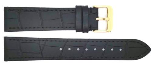 Flat or thin alligator print, calf leather. Zwart - 19610