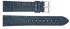 HC Horlogeband, 24mm - Blauw - Plat - met Stiksel - echt Kalfsleer - 19631