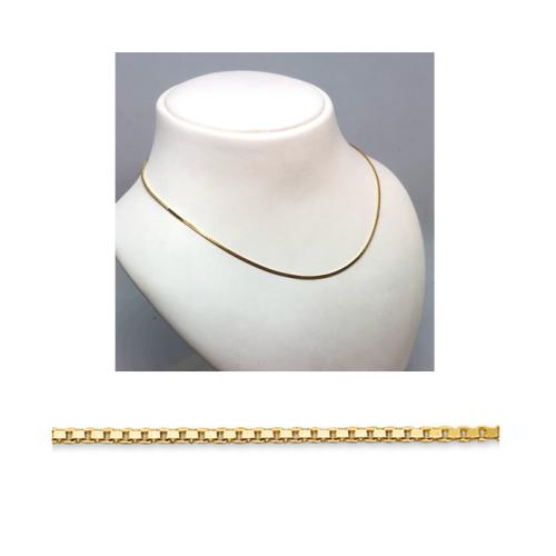 HC Collier, 14krt.geelgoud venetiaanse schakel 0,9mm (lengte:42cm.) - 19707