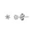 HC Oorknoppen, 14krt.witgoud met zirconia (3mm.) - 19741
