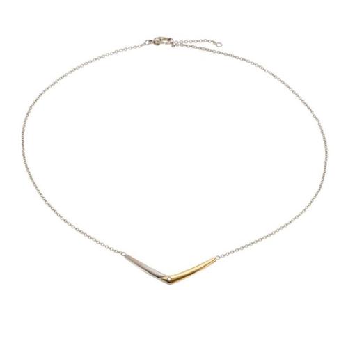 Boccia Collier, model 08046-04 titanium/verguld met diamant 0,02ct. (lengte:40-45 cm) - 19764