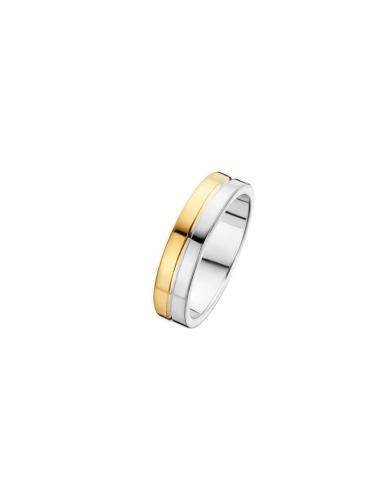 Fjory Relatiering, zilver/goud maat 21 (breedte: 5mm.) - 19880
