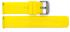 HC Horlogeband, Geel - 20mm. - Flexibele Silicone band met RVS gesp. - 19901