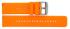 HC Horlogeband, Oranje - 22mm. - Flexibele Silicone band met RVS gesp. - 19905