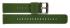 HC Horlogeband, Groen - 18mm. - Flexibele Silicone band met RVS gesp. - 19909