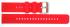 HC Horlogeband, Rood - 18mm. - Flexibele Silicone band met RVS gesp. - 19912