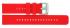 HC Horlogeband, Rood - 18mm. - Flexibele Silicone band met RVS gesp. - 19912