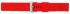 HC Horlogeband, Rood - 20mm. - Flexibele Silicone band met RVS gesp. - 19913