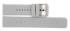 HC Horlogeband, Grijs - 22mm. - Flexibele Silicone band met RVS gesp. - 19920