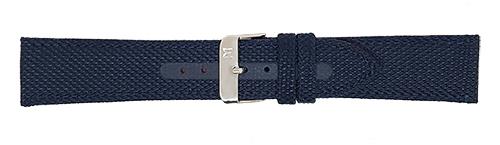 Horlogeband, 22mm - Marine Blauw - Nylon (Kevlar Velvet) - 19930