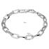 Armband, zilver gerhodineerd ovale schakel (lengte: 19cm.) - 19948