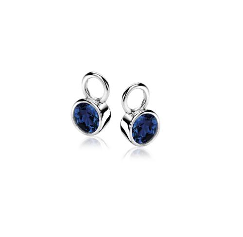 Zinzi Oorbedels, model ZICH1486DB Donkerblauw (7mm) - 19997
