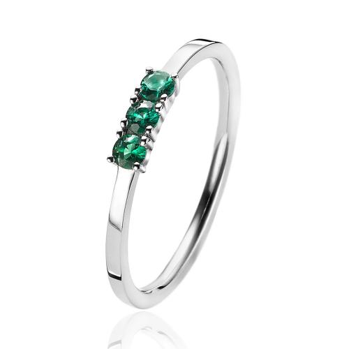 Zinzi ring, model ZIR2127G (mt. 56) Groen - 20006